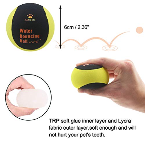 Water Toys for Dogs 3 Packs - Bouncing Chew Tennis Balls Floating Toy, Bouncier, Buoyant in Pool or Lake Fun for Small to Medium Dogs