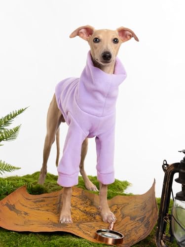 Dog Fleece Sweater Turtleneck Long Sleeve Pullover Sweatshirt Warm Puppy Clothes for Small Medium Dogs - color: Purple, size: Medium