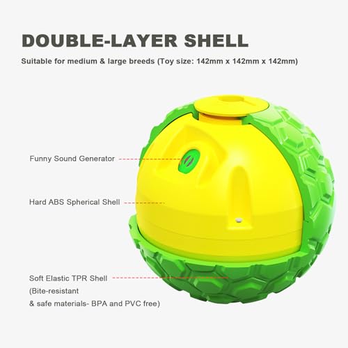 Dog Puzzle Toy – Durable Squeaky Chew Toy for Medium & Large Dogs, Treat Dispenser for Slow Feeding & Interactive Play (Green) - color: Green