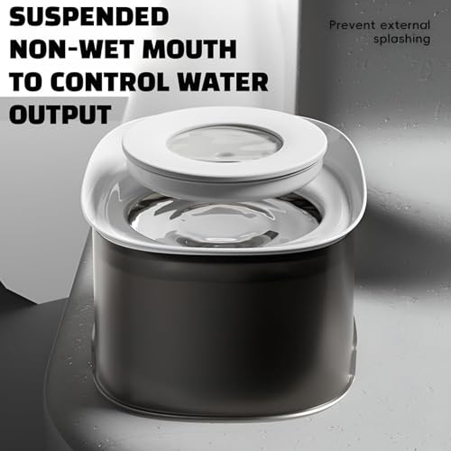 Spill-Resistant Pet Dog Bowl Spill Anti Slip Base Large Breeds Easy to 1L/2L Large Capacity Water Dispenser