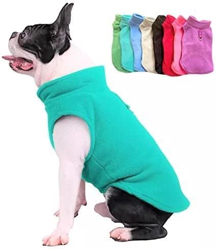 JACKO & CO - Fleece Vest Dog Sweater with Leash Ring - Soft, Warm & Lightweight Pullover Coat for Small & Medium Dogs, Puppies & Cats - Cozy Fall/Winter/Spring Pet Jacket (Turquoise, X-Small 2-4lbs) - color: Turquoise, size: XS (2-4lbs)