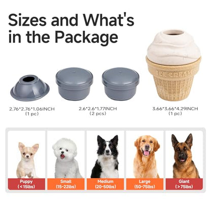Interactive Dog Toys Freezable Treat Dispensing Puzzle Toy Long-Lasting Busy Toy Chew Toy to Reduce Boredom & Anxiety, Long-Lasting Busy Toy for Small Medium Large Dogs