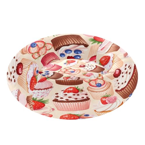 Round Cat Bed Dog Bed,20in Topped Washable Non-Slip Bottom Soft Pet Bed for Small Medium Dogs and Cats - size: 20in