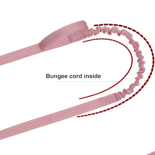 ICEFANG Tactical Dog Leash,K9 Training Walking Bungee Lead with 2 Control Handle,Heavy Duty Quick Release Metal Clasp,for Medium Large Breed (Pink, 6 FT) - color: Pink, size: 6 FT