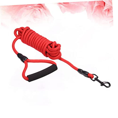 POPETPOP Heavy Duty Dog Training Leash with Padded Handle Ergonomic Walking Leash for Medium and Large Dogs for Jogging and Control Red