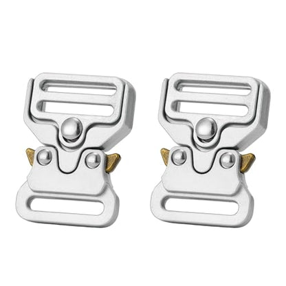 DEVPSISR Tactical Buckle Replacement 2 pack,Metal Buckle Clip for Dog Collar, Keychain, Hunting Belt Bags - color: 3/4 Inch Silver 2pcs, size: 3/4 Inch