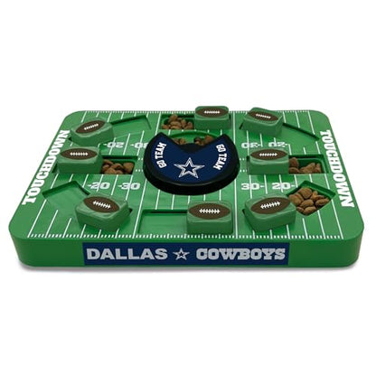 Pets First NFL Dallas Cowboys Large Puzzle Toy - Interactive Dog Treat & Slow Feeding Toy - color: DALLAS COWBOYS, size: Large