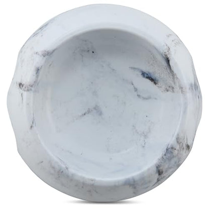 Marble Print Melamine Dog and Cat Food and Water Bowl, Non Skid Base, Anti-Slip Pet Feeder Bowls (5.4 Ounce, 13.5 Ounce,27 Ounce) - size: Small 5.5 Ounce