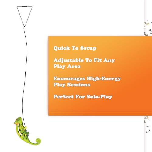 Meowijuana Jump 'n' Jamb Door Hanging Cat Toy | Chameleon | Refillable Interactive Catnip Toy | Promotes Play and Cat Health | Includes Potent Catnip Grown in North America - color: Chameleon