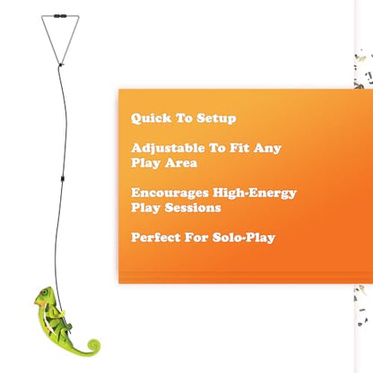 Meowijuana Jump 'n' Jamb Door Hanging Cat Toy | Chameleon | Refillable Interactive Catnip Toy | Promotes Play and Cat Health | Includes Potent Catnip Grown in North America - color: Chameleon