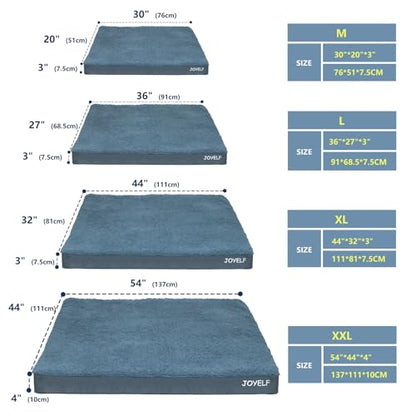 XLarge Dog Crate Bed Mats Orthopedic Dog Bed, Egg Crate Foam Dog Mat with Removable Cover, a Squeaker Toy as Gift - size: XLarge-44"x32"x3"