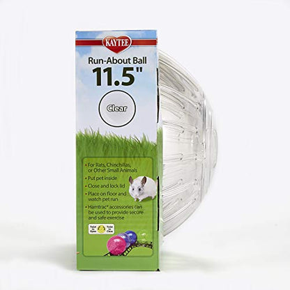 Kaytee 11.5" Clear Run-About Exercise Ball For Pet Rats & Chinchillas - color: Clear, size: 11.5"