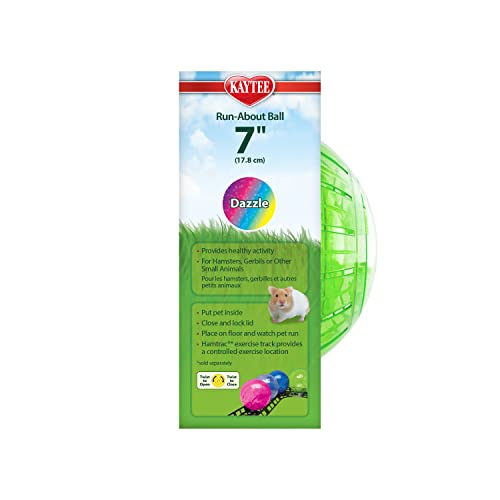 Kaytee 7" Dazzle Run-About Exercise Ball For Pet Hamsters & Gerbils - color: Dazzle, size: 7"