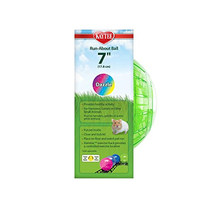 Kaytee 7" Dazzle Run-About Exercise Ball For Pet Hamsters & Gerbils - color: Dazzle, size: 7"