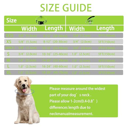 Reflective Dog Collar with Safety Locking Buckle, Adjustable Soft Breathable Nylon Collars for Small, Medium and Large Dogs(Collar+Leash XS Width 5/8" Green) - color: Green, size: X-Small (Width 5/8")