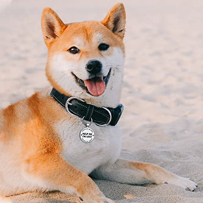 QR Code Pet ID | Personalized Dog & Cat Collar Tag | Online Profile with Instant Scanned Location Alert Email - style: Help Me I'm Lost