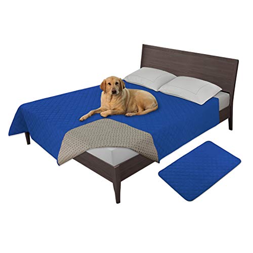 Easy-Going 100% Waterproof Dog Bed Cover, Non-Slip Pet Blanket for Furniture, Washable Couch Cover, Repleasement Sofa Cover (52X82 in,Classic Blue) - color: Classic Blue, size: 52x82 in