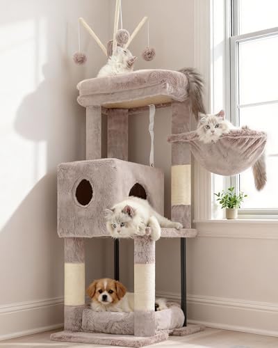 Heybly Cat Tree，HCT202SMU - color: Muchroom, size: 45.3 inch