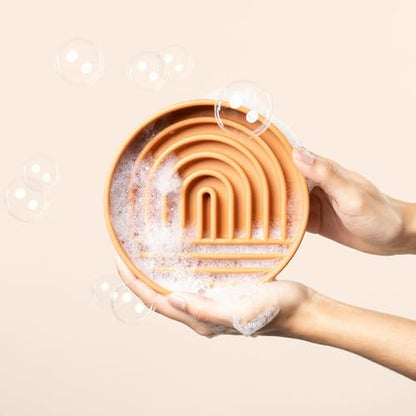 Should We Go? Slow Feeder for Dogs & Cats, The Slowdown Bowl Silicone Slow Eating Mealtime Solution with Modern Lick Mat Design, Reduces Gulping, Fits 1 Cup, 6” Across x 1.25” Tall, Small-Terracotta - color: Terracotta, size: Small (6” Across x 1.25” Tall