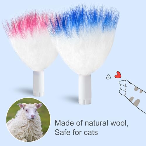 ORSDA 6Pcs Interchangeable Attachments Cat Feather Toys Replaceable Feathers and Fluffy Toy Accessories - color: Various Refills Feathers*6