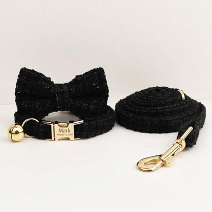 Personalized Cat Collar with Engraved Name and Phone Number - Customizable Kitten Collars for Girls (Tweed) - color: Tweed