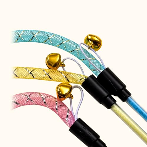 3 Packs Interactive Cat Wand Toy, Feather cat Toys, cat Teaser Wand, Indoor cat Toys, cat Toys for Indoor Cats, cat Exercise Toys, Kitten Toys Interactive, Playtime and Boredom Relief