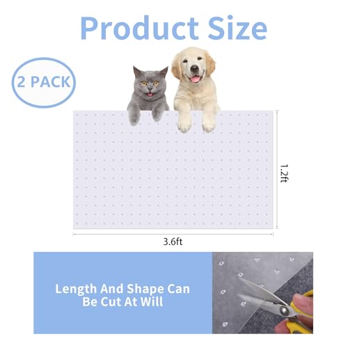 2PCS 3.6 Feet Cat Carpet Protector, Non-Slip Carpet Protector for Pets，Carpet Scratch Stopper from Scratching Carpet at Doorway - size: 3.6FT-2PC
