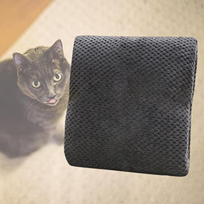 Comfortable Pet Throw Blanket Solid Color Supply Bed Mat for Dogs Kids Crate Cat, Gray