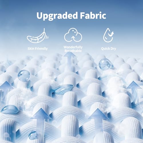 Dog Shirt, Cooling Vest Lightweight Breathable, Dog T-Shirts All-Season Sun Protection Quick Dry Soft Stretchy Reflective Tank Top - Small Medium Large Dogs (Misty Glade+Water Drop, Large) - color: Misty Glade+Water Drop, size: Large (44-55lbs)
