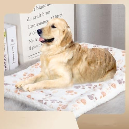 Dog Mat Pet Bed Flannel Soft Cat Sleeping Blanket Puppy Sleep Mat for Small Large Dogs(Yellow Claw,105 * 70cm) - color: Yellow Claw, size: 105*70cm