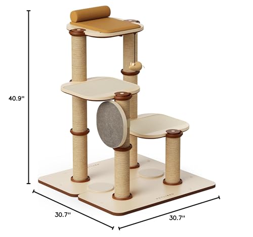 PETLIBRO Infinity Cat Tree Tower for Indoor Cats, Modular Design with Cat Bed, Toy, Felt Pads, Sisal Scratching Posts, 2-Second Setup, Sturdy Multi-Level Activity Center Cat Condo for Any Room
