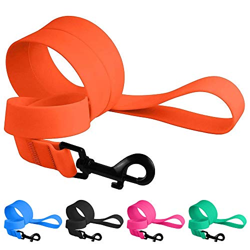 CollarDirect Waterproof Dog Leash Small Medium Large Durable Pet Leashes for Walking Training Running Pink Black Blue Orange Green (S, Orange) - color: Orange, size: S
