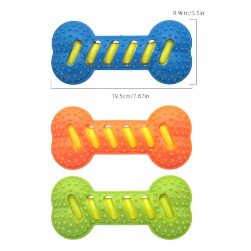 R.K.F Ultra Durable Chew Toy for Aggressive Chewers – Durable TPR Rubber, Teeth Cleaning Texture, Long-Lasting Tough Toy for Medium & Large Dogs — Blue, Orange, Green (Green) - color: Green