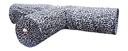 Feline Ruff 3 Way Cat Tunnel. Extra Large 12 Inch Diameter and Extra Long. A Big Collapsible Play Toy. Wide Pet Tunnel Tube for Rabbits, Kittens, Large Cats, and Dogs (Animal Print) - color: Animal Print