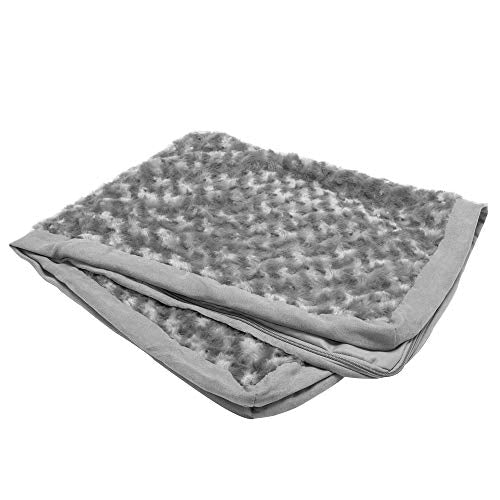 Furhaven Replacement Dog Bed Cover Ultra Plush Faux Fur & Suede Mattress, Machine Washable - Gray, Jumbo (X-Large) - color: Gray, size: Jumbo (X-Large) (Pack of 1)