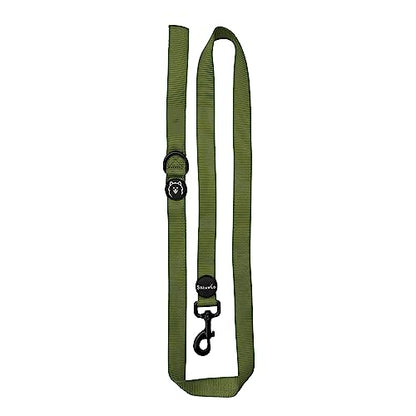 ShawnCo Dream Walk Dog Leash- Premium, Nylon Pet Leash with Soft Neoprene Handle for Small, Medium and Large Dogs (Olive Green, Small) - color: Olive Green, size: Small