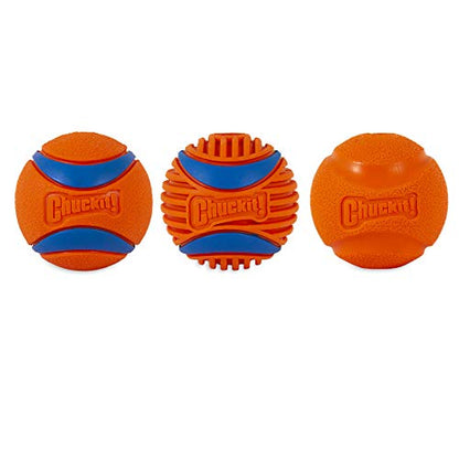Chuckit! Dog Toy Bundle: 12-Inch Ultra Fetch Stick with 3-Pack Medium 2.5-inch Interactive Fetch Balls Set
