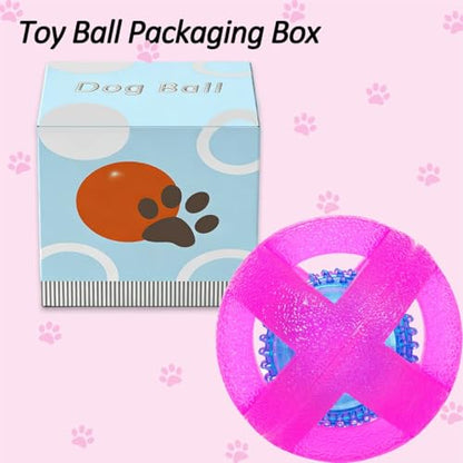 Dog Ball Toy for Chewing and Treat Dispensing - Tough Rubber Puppy Chew Toys Interactive Puzzle Balls for Teething & Slow Feeding, 3.5 Inch (Pink) - color: Pink