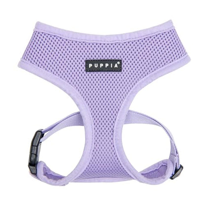 Puppia Soft Dog Harness No Choke Over-The-Head Triple Layered Breathable Mesh Adjustable Chest Belt and Quick-Release Buckle, Violet, Large - color: Violet, size: Large