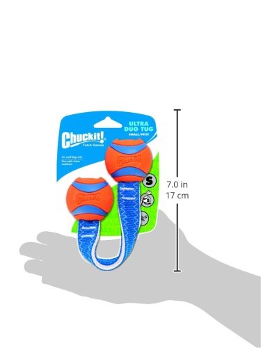 Chuckit! Ultra Duo Tug Dog Toy, Small Indoor and Outdoor Dog Ball for Dogs 0-20 Pounds - size: Small, style: Ultra Duo Tug