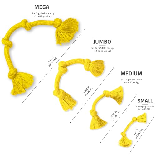 Playology Dog Toys | Dri-Tech Rope Tug of War Dog Toy for Tough Chewers | Chicken Scented Mega Size Tug Rope Toys for Extra Large Dogs - size: Mega, style: Chicken