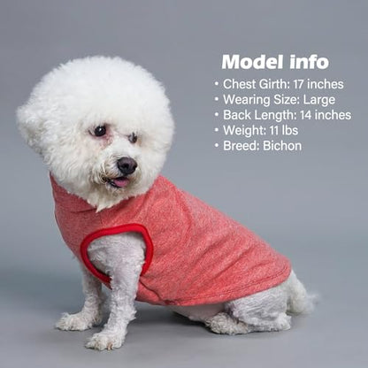 KYEESE 2Pack Dog Sweater Turtleneck Pets Coats Warm Pets Clothes Stretchy Pet Sweatshirt Pullover Small Pet Sweaters Soft Dogs Clothes Dog Sweaters for Small Dogs Girl - color: 7# Stripe+red, size: Small (4-7lbs)