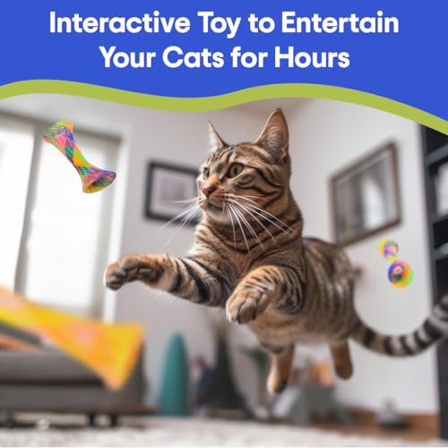 SPOT Kitty Fun Tubes Cat Toy | Bouncy Cat Toy with Catnip Inside for Cats and Kittens to Bite, Swat and Chase | Interactive Cat Toy | 3 Pieces