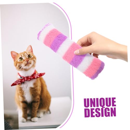 2pcs Cat Plush Pillow Interactive Catnip Stuffed for Indoor Cats Soft and Wear Resistant for Chewing and Independent Play Engaging Pet Plaything Pastel Colors