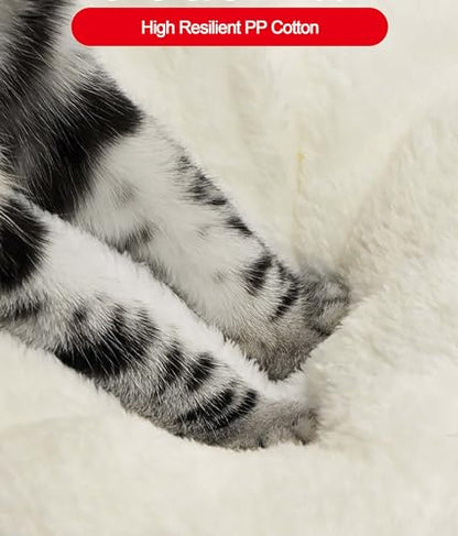 Noodle Cat Bed, Noodle Dog Bed, Keep Warm and Super Soft Creative Pet Nest for Indoor Cats,Removable Washable Cushion for Small Medium Large Dogs and Cats (Large) - size: Large