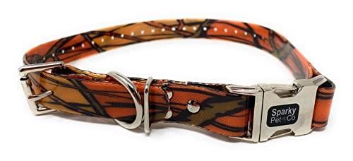 Sparky Pet Co Apollo E-Collar Replacement Strap, 3/4" x 26" Waterproof Biothane with Double Buckle & Quick Snap Clasp, Fits Garmin, Dogtra, SportDOG & Educator (Orange Camo) - color: Orange Camo, size: 3/4" Wide