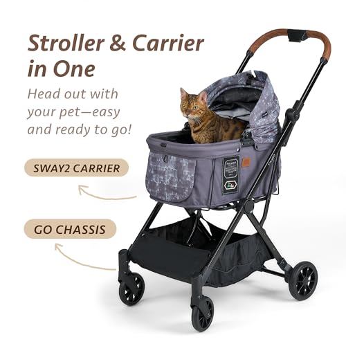 Sway2 Pet Car Seat and Carrier, 2-in-1 Booster Seat for Small Dogs and Cats