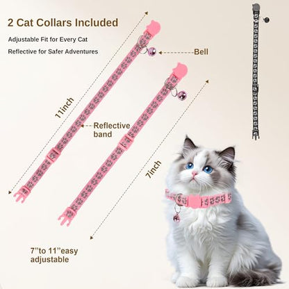 Cat Litter Mat XL Extra Large 40" x 28" Coverage | Waterproof Litter Trapping Mat for Litter Box | Deep Groove & Raised Edges, Easy Clean, Non-Slip Kitty Mat + Bonus Cat Collar
