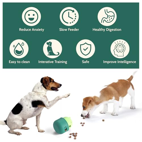 Silicone Dog Slow Feeder Toy - Interactive Puzzle Feeder & Food Dispenser for Small & Large Dogs - Enrichment Toys for Mental Stimulation - Fun Puppy Chew Toys & Cat Treat Dispenser to Keep Pets Busy - color: Bear-Green