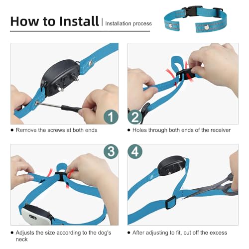 Collar Replacement Strap, Reflective Replacement Nylon Collar Strap Dog GPS Training Bark Receiver Collars, Durable Adjustable E Collar Straps for Small Medium Large Dogs, Blue - color: Blue